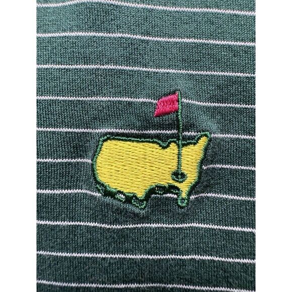 Amen Corner Master's Golf Shirt Men's XXL Green Striped 100% Pima Cotton 60's - Picture 9 of 11